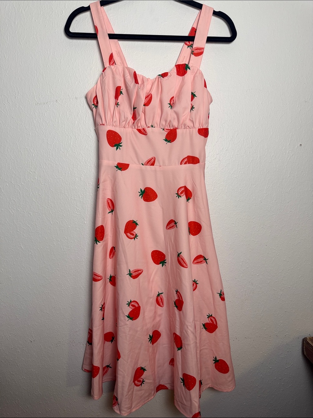 Belle Poque Pink Strawberry-Print Sundress